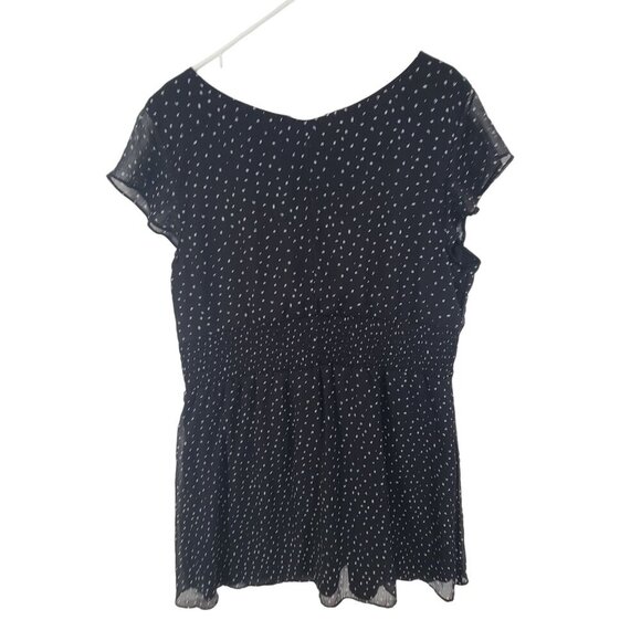 Leith Women's Flutter Sleeve Knee Length  Dress Polka Dot Size 2X - Picture 4 of 7